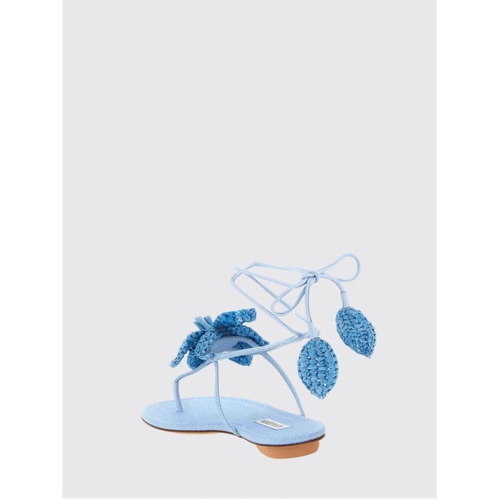 Aquazzura Heeled Sandal Woman Blue - Picture 3 of 4
